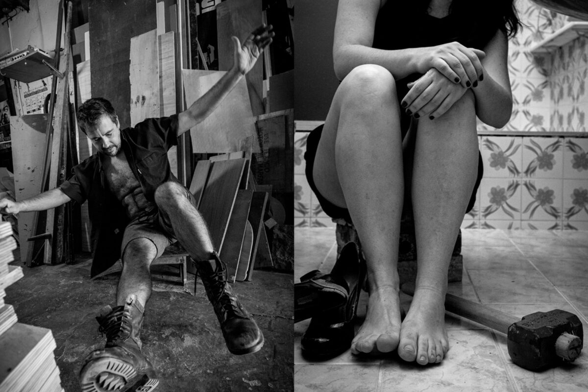 Dito - Pablito Kucarz e Maíra Lour estrelam os novos espetáculos da Súbita Companhia de Teatro. (Foto de: Bruna Pena/Divulgação.)