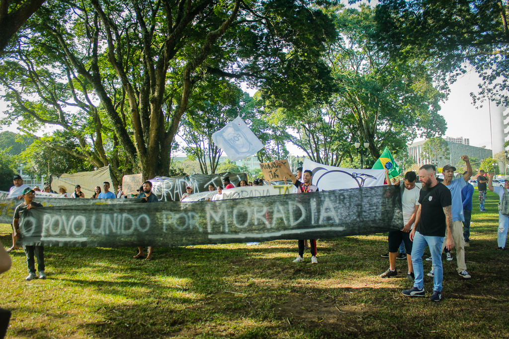 Residentes da ocupação ‘Resistência Forte’ estiveram na Alep para evitar despejo. I Foto: Tami Taketani / Plural