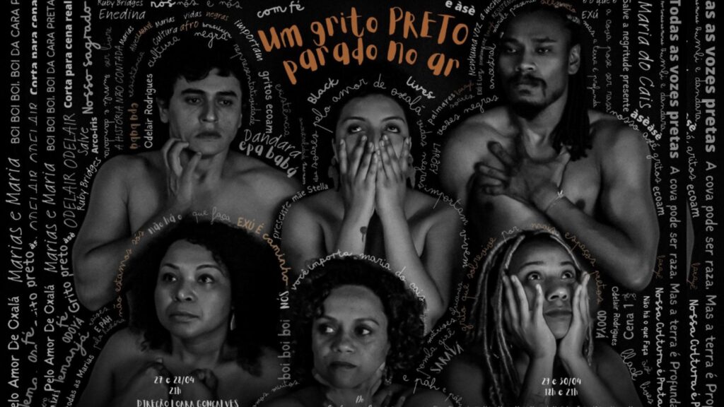 Um grito (preto) parado no ar