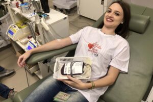 Doação de sangue: cada bolsa atende até quatro pacientes. Foto: Divulgação/Sesa